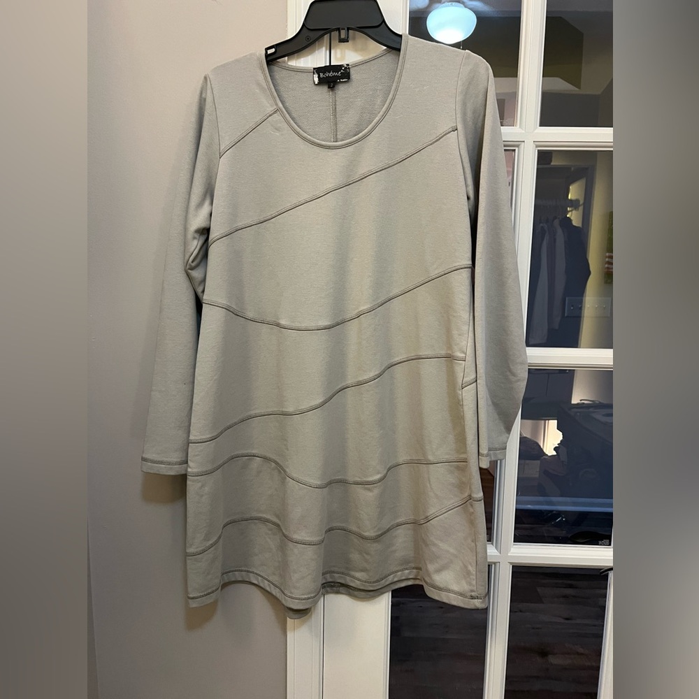 Boheme Gray Tunic Top/dress Boheme size 2 EUC